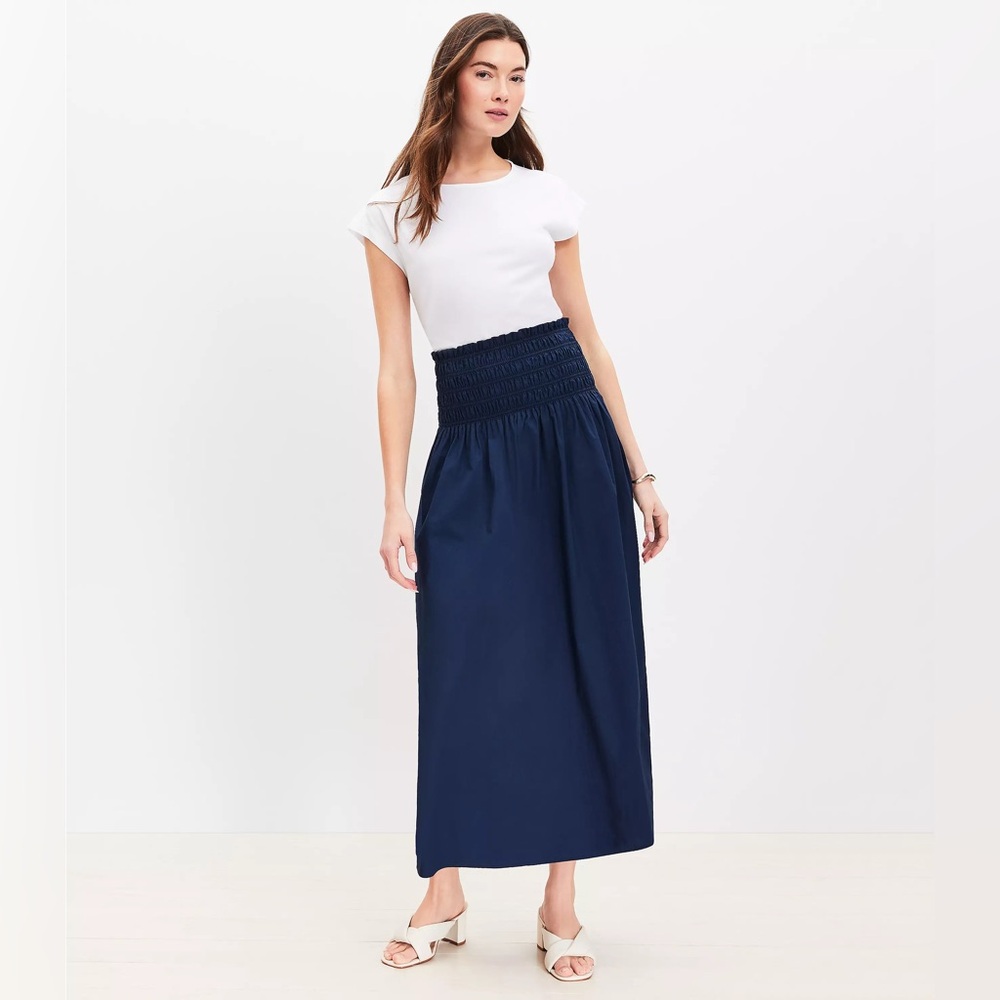 LOFT Navy Maxi Skirt